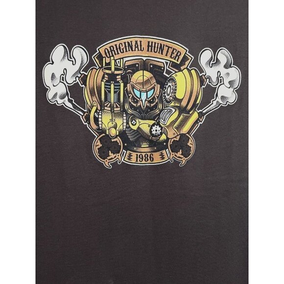 Teefury Steampunk Brown Graphic Tee Medium Original Hunter Cotton Stretch New - Picture 3 of 4